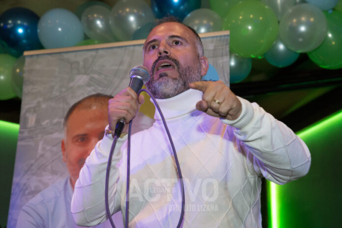 fiesta final elecciones 2023 campaña mitin uleg union por leganes carlos delgado